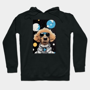 Astronaut royal poodle portrait Hoodie